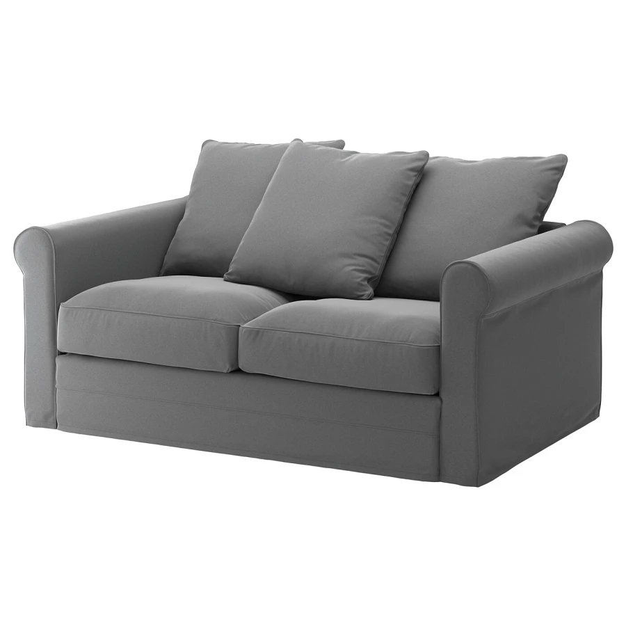 Чехол на 2-местный диван - GRÖNLID / GRОNLID  IKEA/  ГРЕНЛИД ИКЕА,  серый (изображение №1)