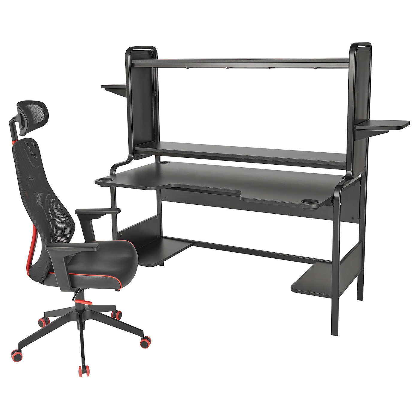 Игровой стол и стул - IKEA FREDDE/MATCHSPEL ИКЕА, 146х74/48х54 см, черный