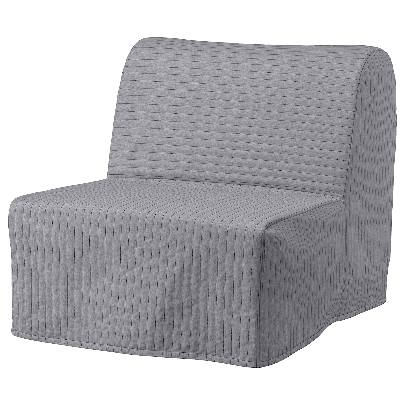 Кресло с откидной спинкой - IKEA LYCKSELE LÖVÅS/ЛИКСЕЛЕ ЛЕВОС ИКЕА, 87х100х80 см, серый