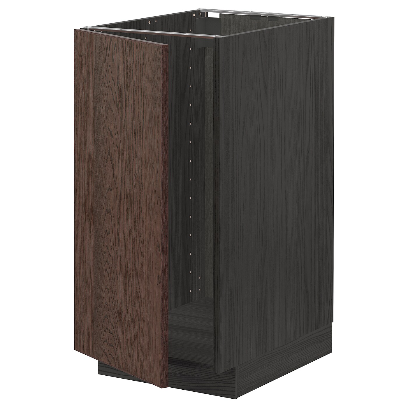 Напольный шкаф - IKEA METOD, 88x62x40см, черный/коричневый, МЕТОД ИКЕА