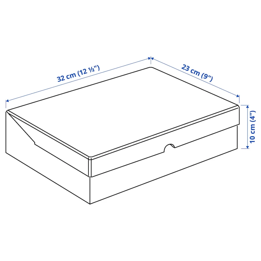 Коробка с крышкой - VATTENTRAG  IKEA/ ВАТТЕНТРАГ ИКЕА, 32х23х10 см,  бежевый (изображение №5)