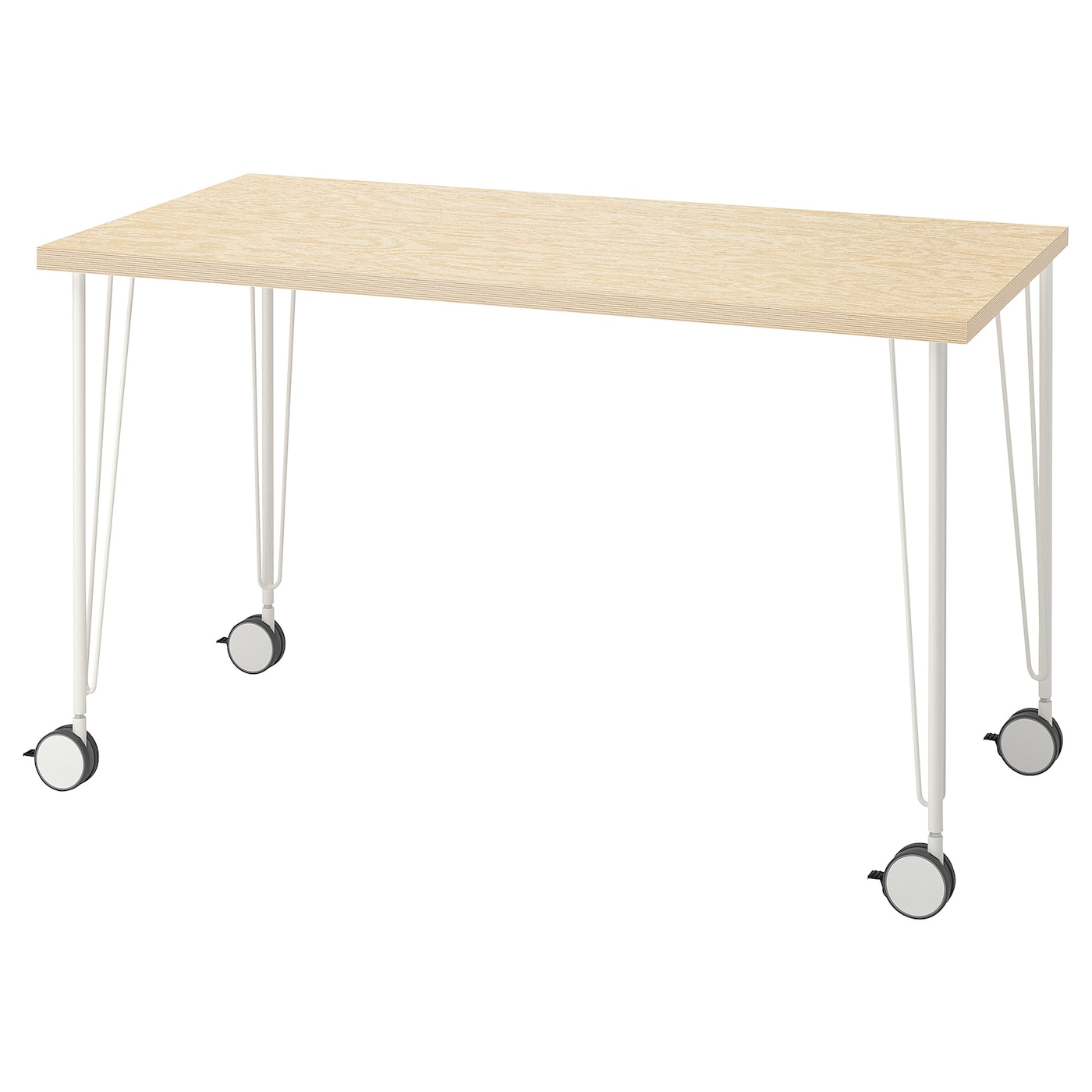 Письменный стол - IKEA MITTCIRKEL/KRILLE/МИТЦИРКЕЛЬ/КРИЛЛЕ ИКЕА, 120х60 см, сосна/белый