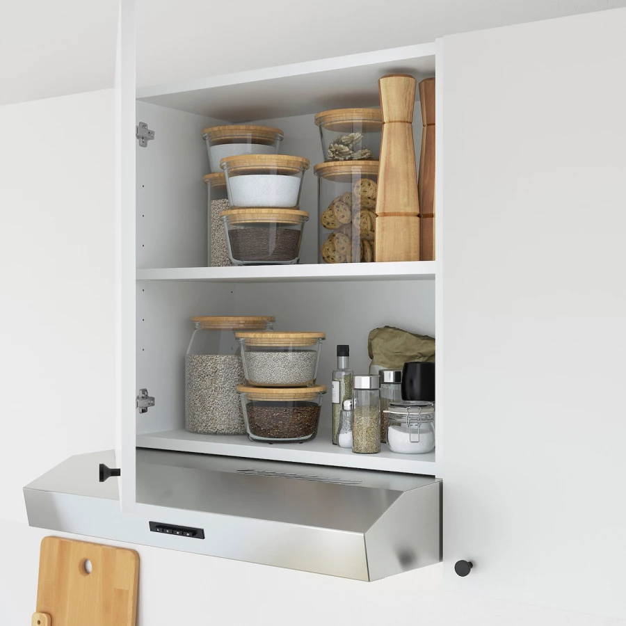 Кухонная комбинация для хранения - ENHET  IKEA/ ЭНХЕТ ИКЕА, 123х63,5х222 см, белый (изображение №10)