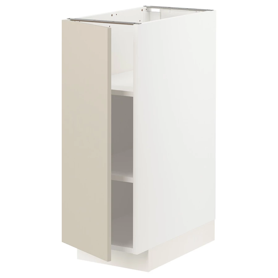 Напольный кухонный шкаф  - IKEA METOD MAXIMERA, 88x62x30см, белый/бежевый, МЕТОД МАКСИМЕРА ИКЕА (изображение №1)