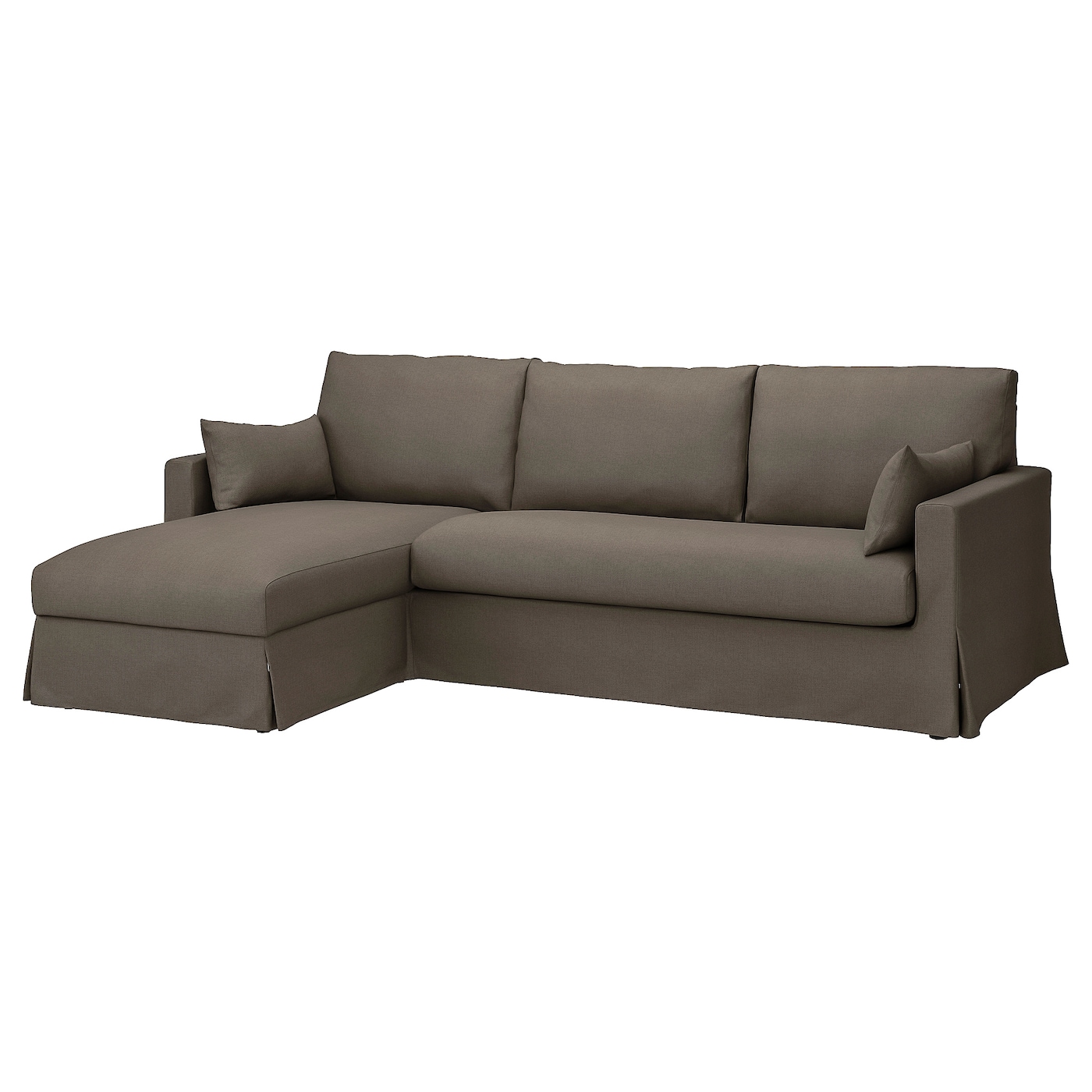 Чехол на 3-местный диван с шезлонгом - HYLTARP IKEA/ ХУЛТАРП ИКЕА, коричневый