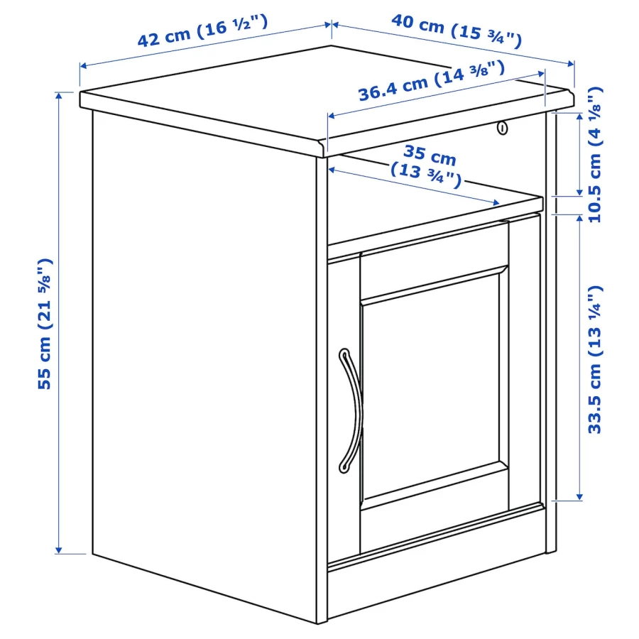 Комбинация мебели для спальни - IKEA SONGESAND, 200x140см, белый, СОНГЕСАНД ИКЕА (изображение №11)