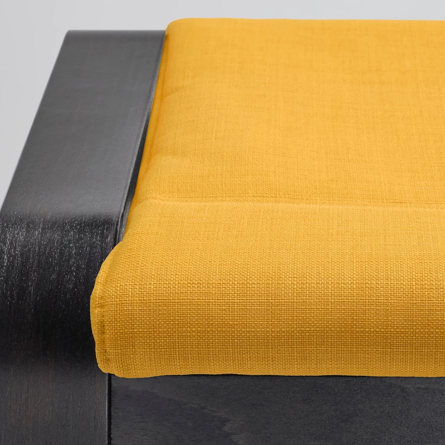 Табурет для ног - POÄNG / POАNG IKEA/  ПОЭНГ ИКЕА, 68х39 см, желтый (изображение №3)