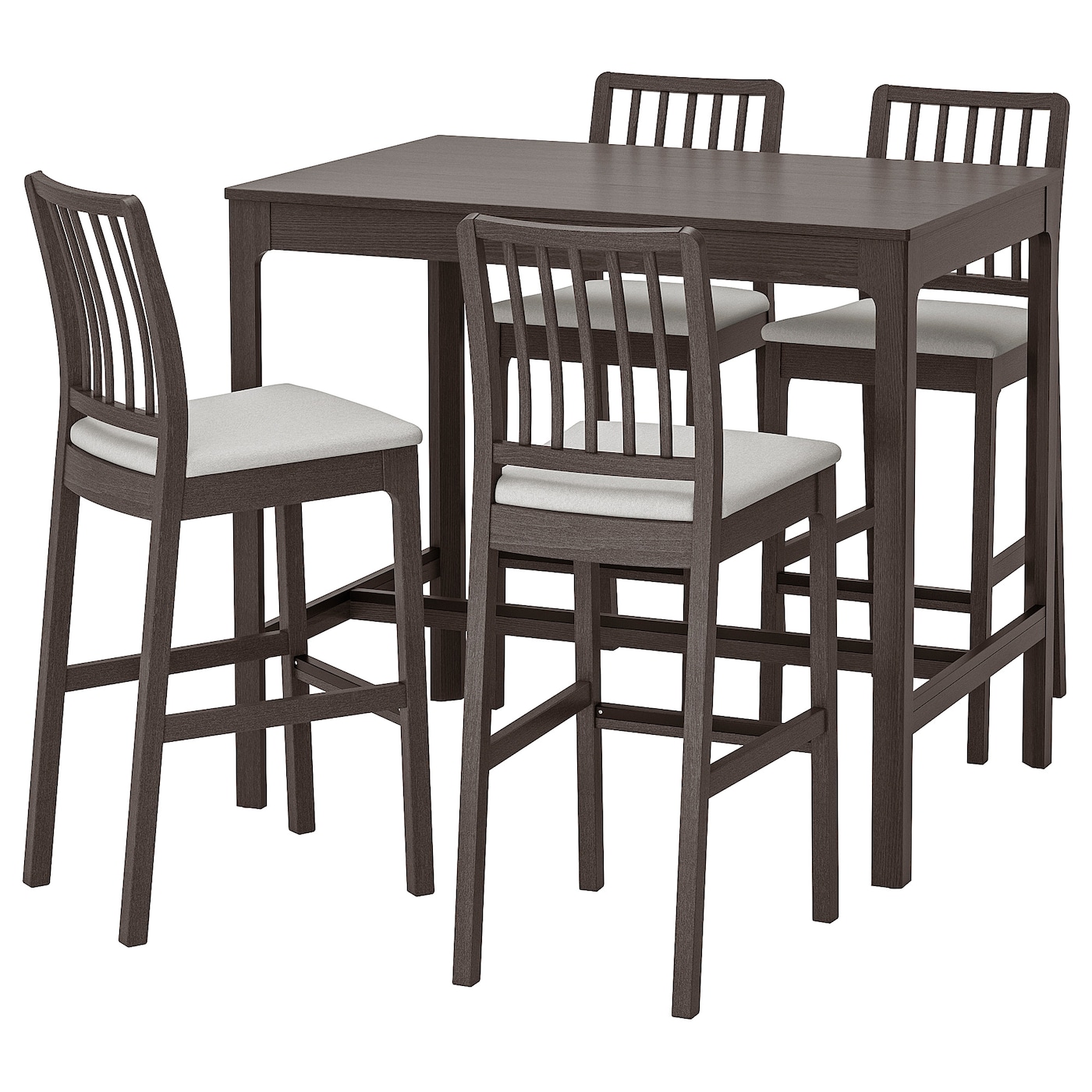 Комплект барного стола и барных стульевт - EKEDALEN IKEA/ЭКЕДАЛЕТ ИКЕА, 120 см, коричневый