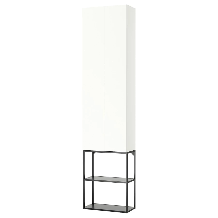 Книжный шкаф - IKEA ENHET/ЭНХЕТ ИКЕА, 60х32х255 см, белый (изображение №1)