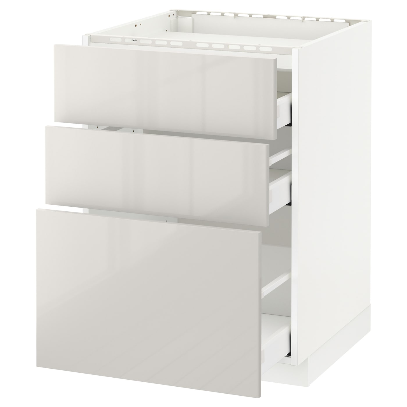 Напольный шкаф - IKEA METOD MAXIMERA, 88x62x60см, белый/светло-серый, МЕТОД МАКСИМЕРА ИКЕА