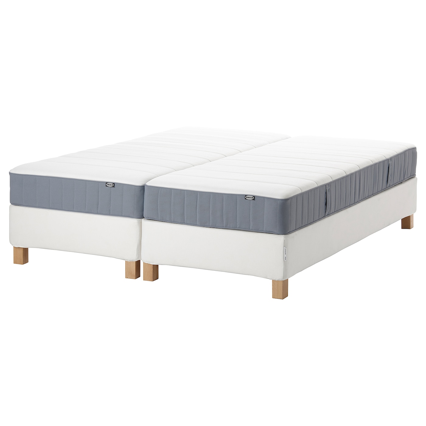 Континентальная кровать - IKEA ESPEVÄR/VESTERÖY/ESPEVAR/VESTEROY, 200х160 см, матрас средне-жесткий, белый, ЭСПЕВАР/ВЕСТЕРОЙ ИКЕА