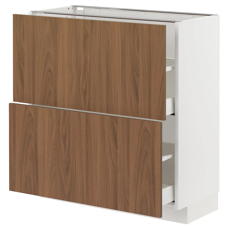 Напольный шкаф - METOD / MAXIMERA IKEA/ МЕТОД/ МАКСИМЕРА ИКЕА,  37х80 см, белый/коричневый (изображение №1)