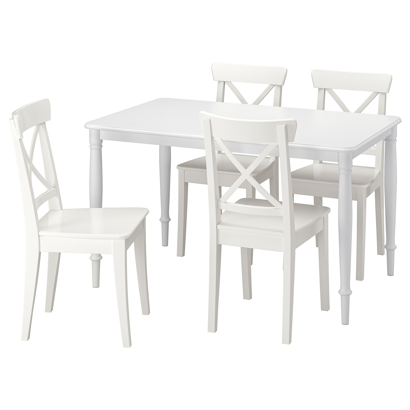 Стол и 4 стула - DANDERYD / INGOLF IKEA / ДАНДЕРИД/ ИНГОЛЬФ ИКЕА, 130х80х75  см,  белый