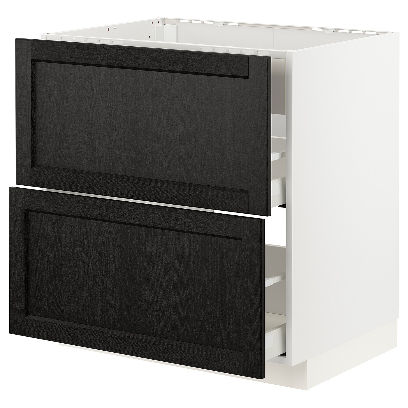 Напольный шкаф - IKEA METOD MAXIMERA, 88x62x80см, белый/черный, МЕТОД МАКСИМЕРА ИКЕА