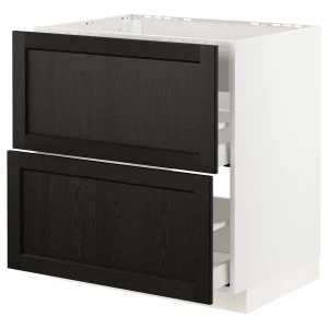 Напольный шкаф - IKEA METOD MAXIMERA, 88x62x80см, белый/черный, МЕТОД МАКСИМЕРА ИКЕА