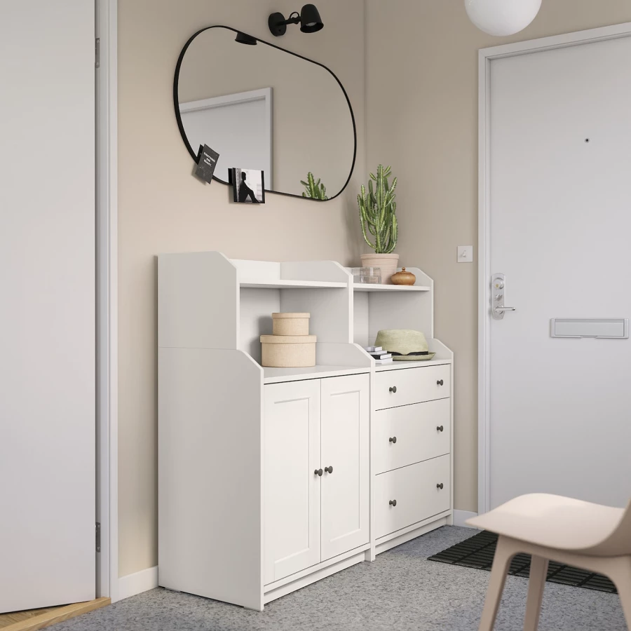 Шкаф - HAUGA IKEA/ХАУГА ИКЕА, 46х139х116 см, белый (изображение №2)