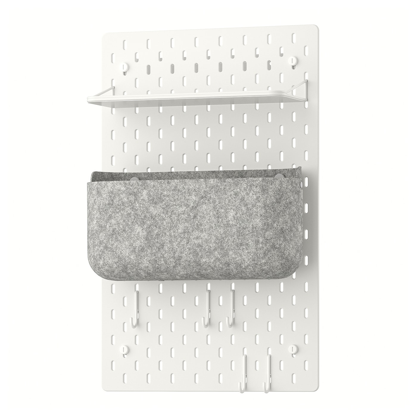Комбинированная перфорированная доска IKEA SKÅDIS/СКОДИС ИКЕА, 36х56 см, белый/серый
