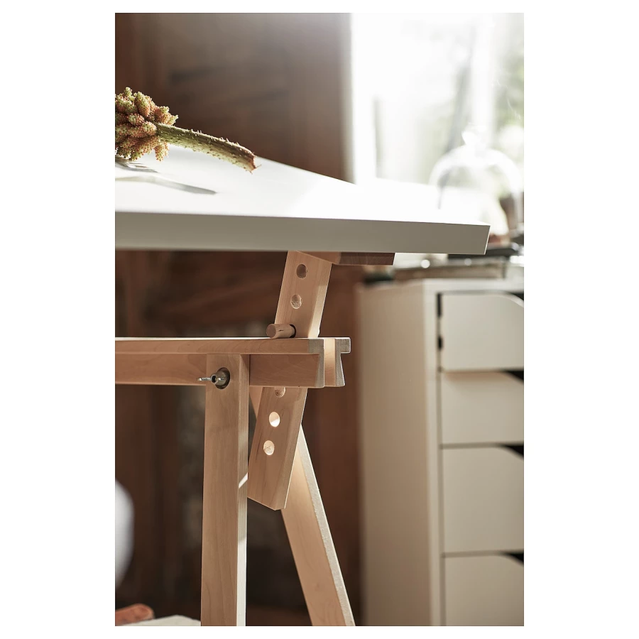 Письменный стол - IKEA LAGKAPTEN/MITTBACK, 140х60 см, белый/береза, ЛАГКАПТЕН/МИТТБАКК ИКЕА (изображение №6)
