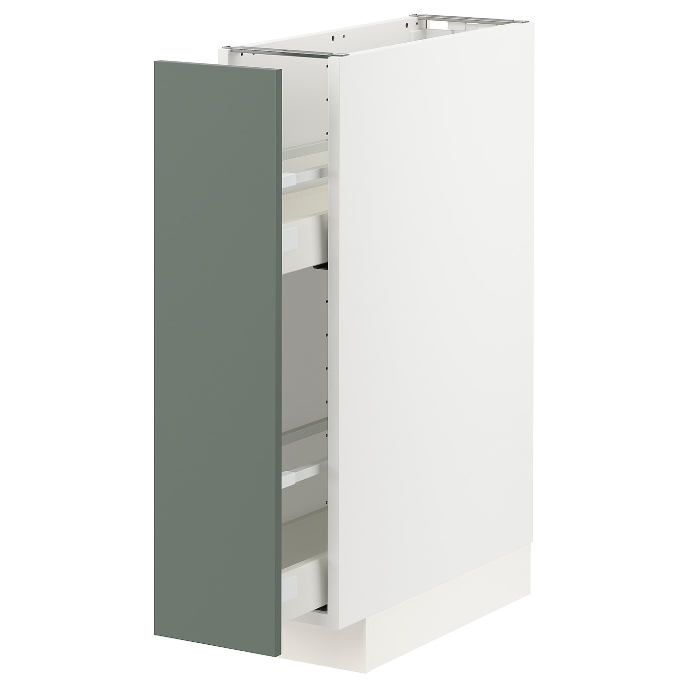 Напольный кухонный шкаф  - IKEA METOD MAXIMERA, 88x62x20см, белый/серо-зеленый, МЕТОД МАКСИМЕРА ИКЕА