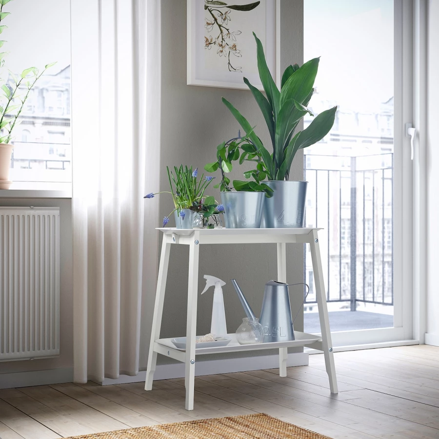 Подставка для растений - IKEA ALPVIDE, 63 см, белый, АЛЬПВИД ИКЕА (изображение №2)