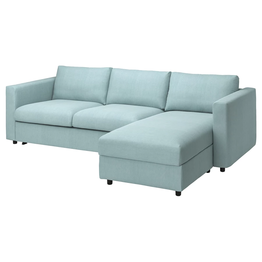 Чехол на 3-местный диван  - IKEA  VIMLE/ВИМЛЕ ИКЕА,голубой (изображение №1)