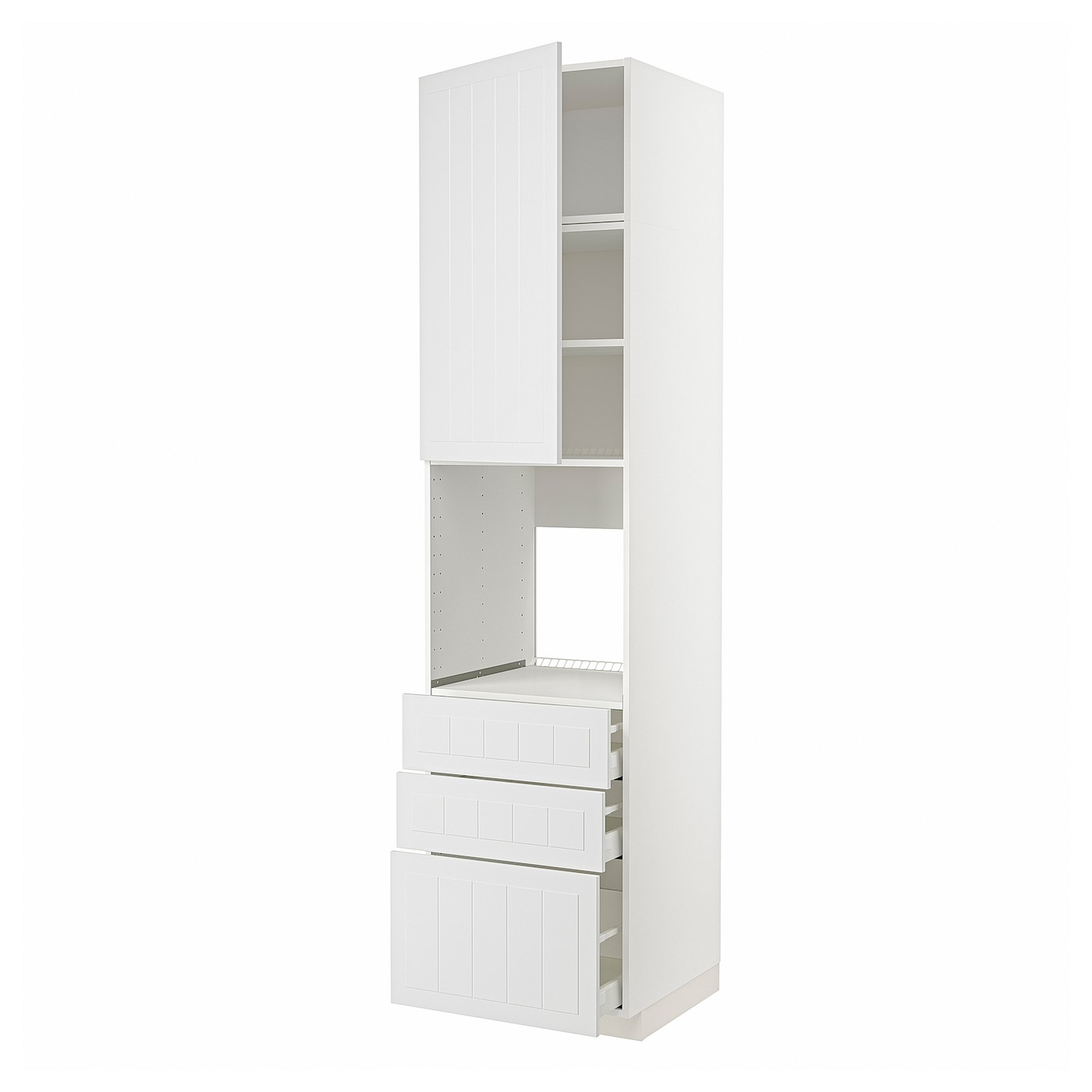 Высокий шкаф - IKEA METOD/MAXIMERA/МЕТОД/МАКСИМЕРА ИКЕА, 240х60х60 см, белый