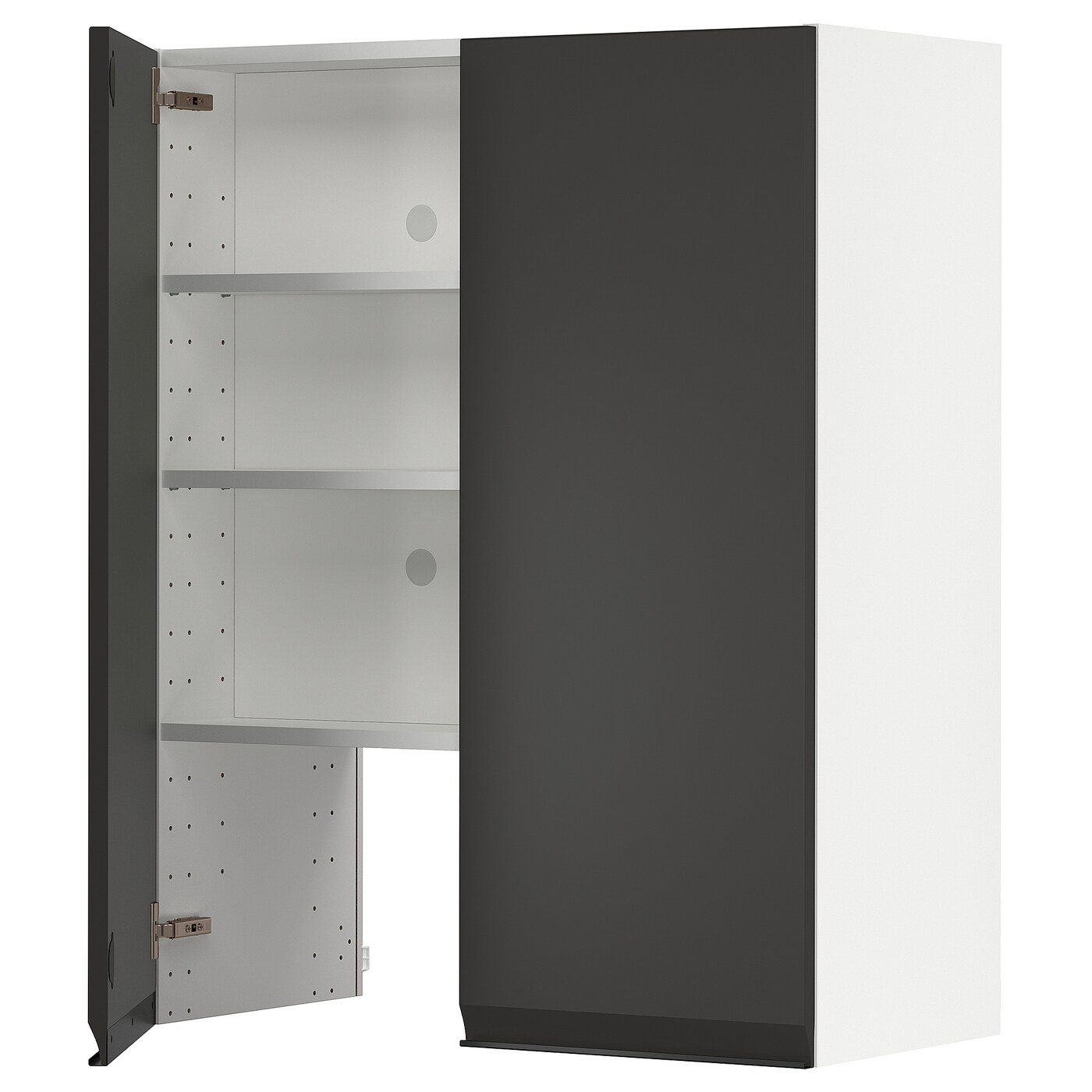 Навесной шкаф - METOD  IKEA/  МЕТОД ИКЕА, 100х80 см, белый/черный