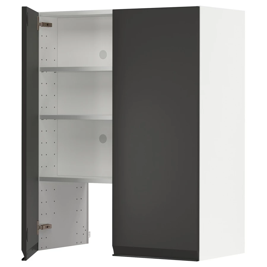Навесной шкаф - METOD  IKEA/  МЕТОД ИКЕА, 100х80 см, белый/черный (изображение №1)