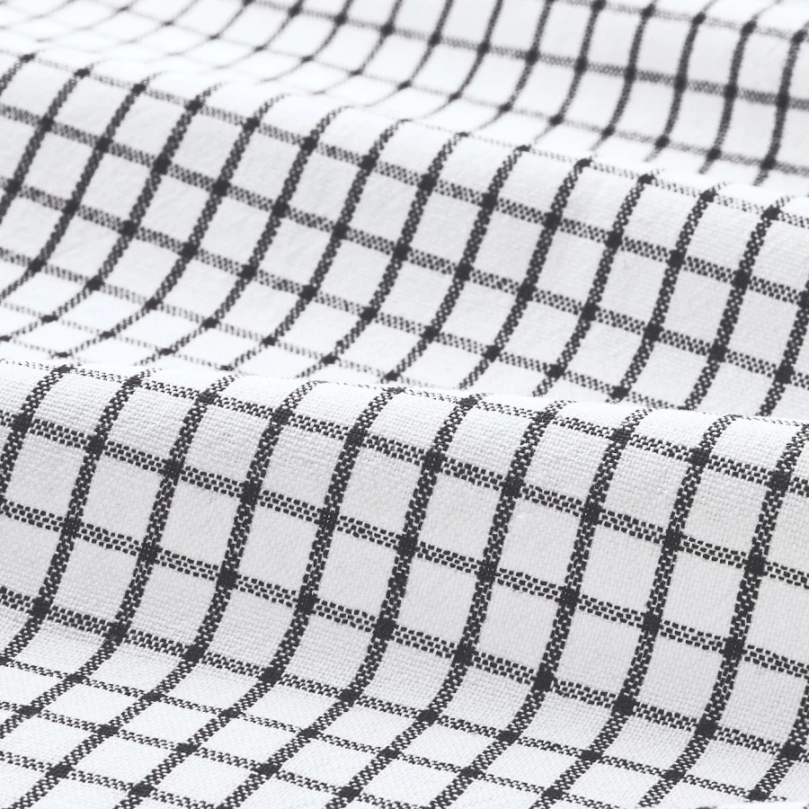 Кухонное полотенце - IKEA RINNIG, 60х45 см, белое/темно-серое/с рисунком, РИННИГ ИКЕА (изображение №4)
