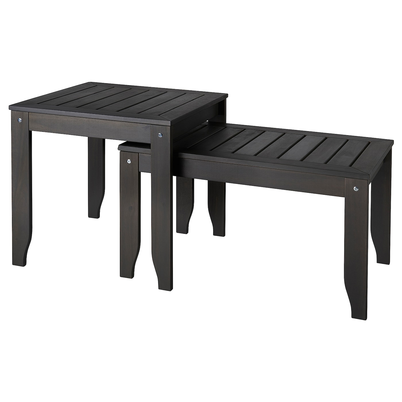 Комплект столов, 2 шт. - IKEA ИКЕА ÖRSKÄR, темно-серый