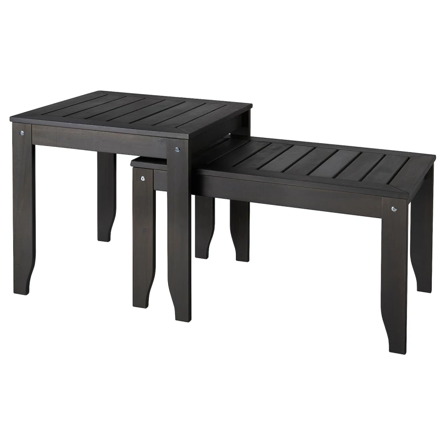 Комплект столов, 2 шт. - IKEA ИКЕА ÖRSKÄR, темно-серый (изображение №1)