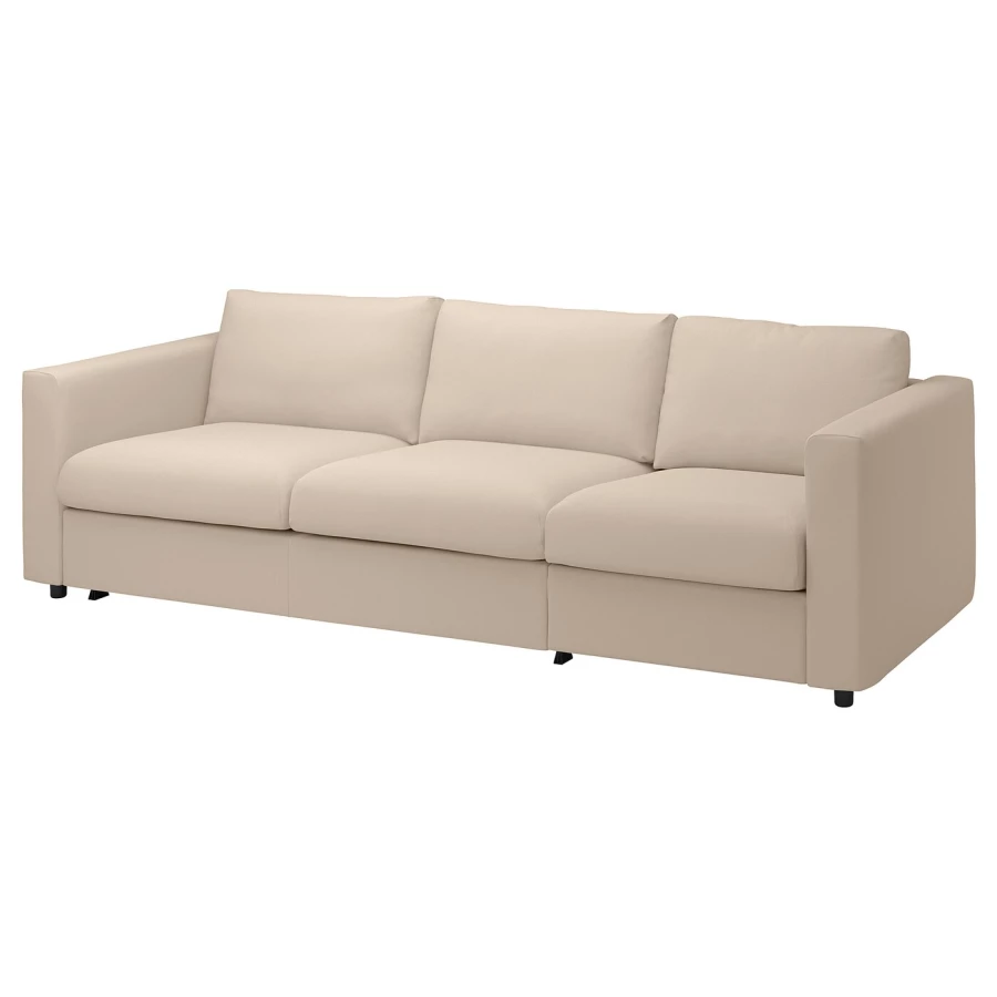 Чехол на 3-местный диван  - IKEA  VIMLE/ВИМЛЕ ИКЕА, бежевый (изображение №1)
