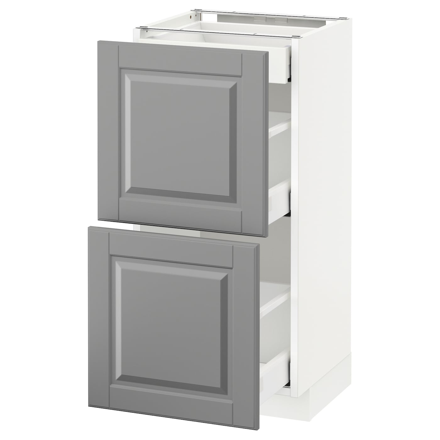 Напольный кухонный шкаф  - IKEA METOD MAXIMERA, 88x39,5x40см, белый/серый, МЕТОД МАКСИМЕРА ИКЕА