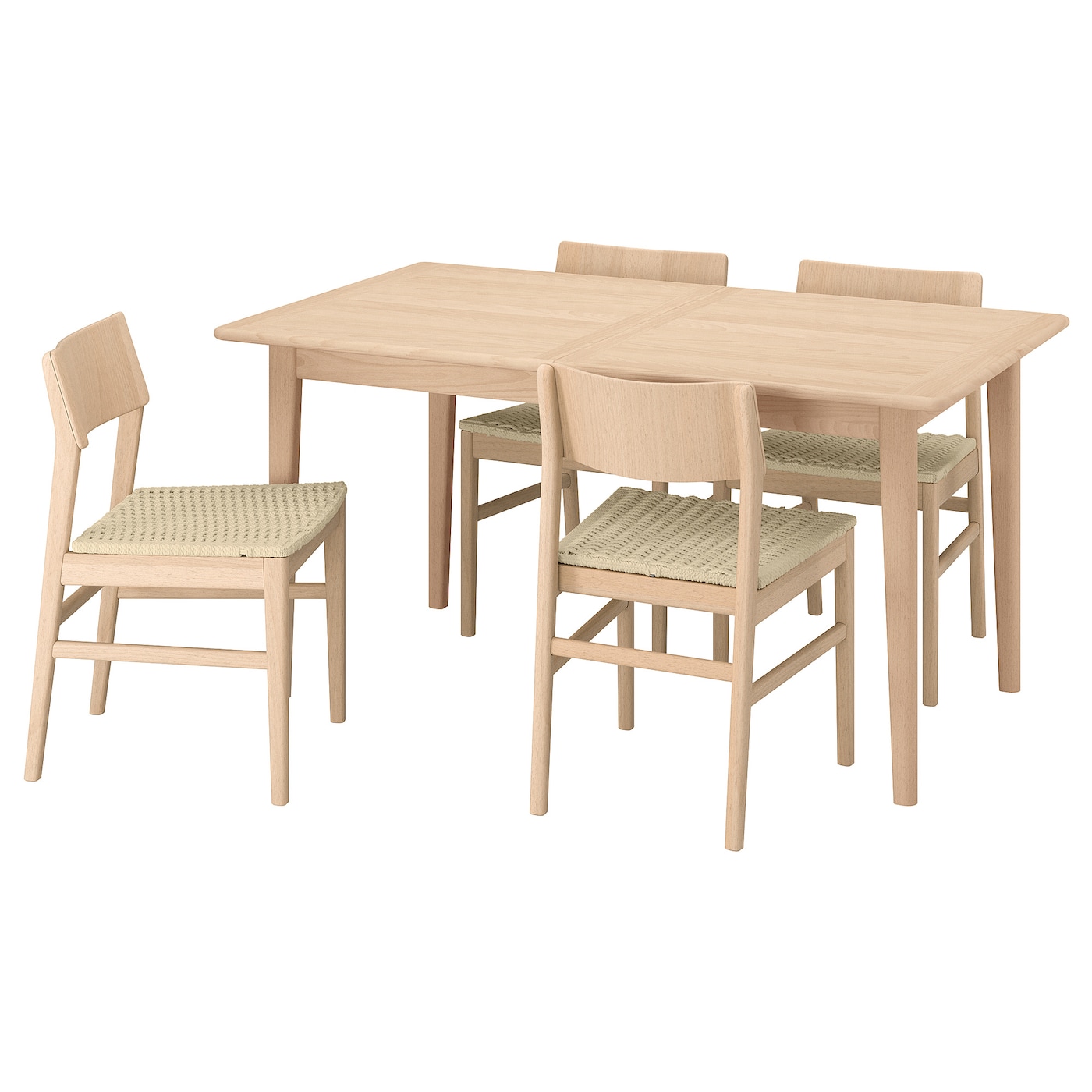 Стол и 4 стула - SKANSNÄS/SKANSNАS IKEA/ СКАНСНАС ИКЕА, 90х75 см,  под беленый дуб