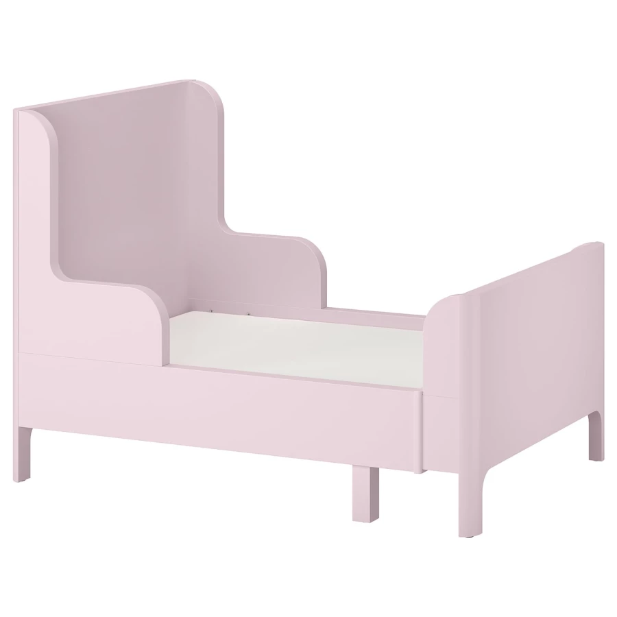 Кровать одноярусная - IKEA BUSUNGE/БУСУНГЕ ИКЕА, 80x200 см, розовый (изображение №1)