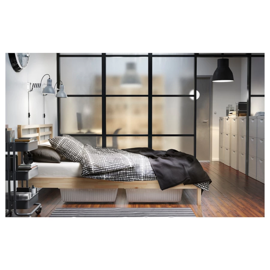 Двуспальная кровать - IKEA TARVA/LINDBÅDEN/LINDBADEN, 200х140 см, сосна, ТАРВА/ЛИНДБАДЕН ИКЕА (изображение №6)