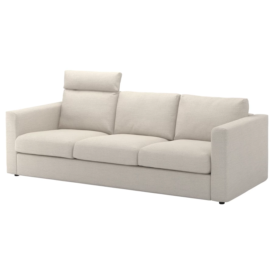 Чехол на 3-местный диван с шезлонгом - IKEA  VIMLE/ВИМЛЕ ИКЕА, 241х103 см,бежевый (изображение №1)