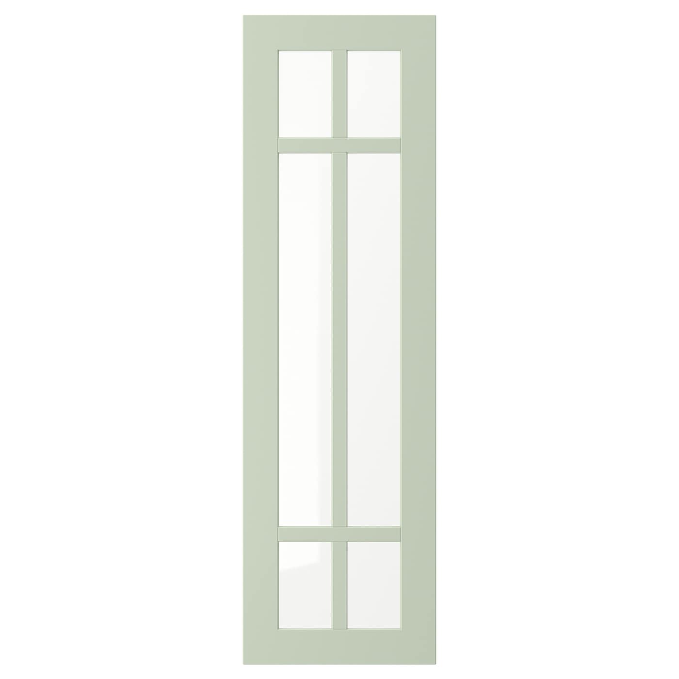 Дверца со стеклом - IKEA STENSUND, 100х30 см, светло-зеленый, СТЕНСУНД ИКЕА
