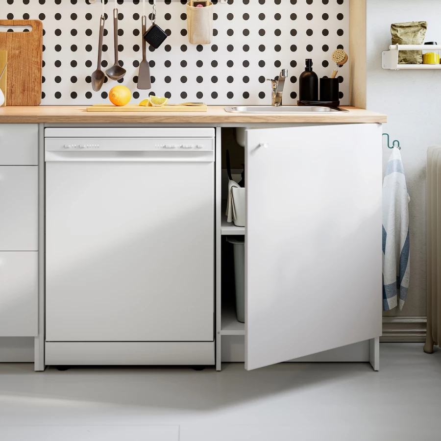 Комбинация кухонная прямая - KNOXHULT IKEA/ КНОКСХУЛЬТ ИКЕА,, белый/под беленный дуб (изображение №3)