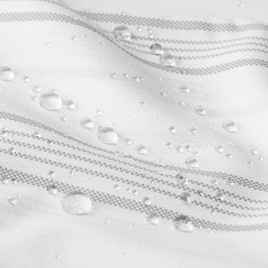 Занавеска для душа - IKEA SVARTSTARR, 200х180 см, белый/серый, СВАРТСТАРР ИКЕА (изображение №4)