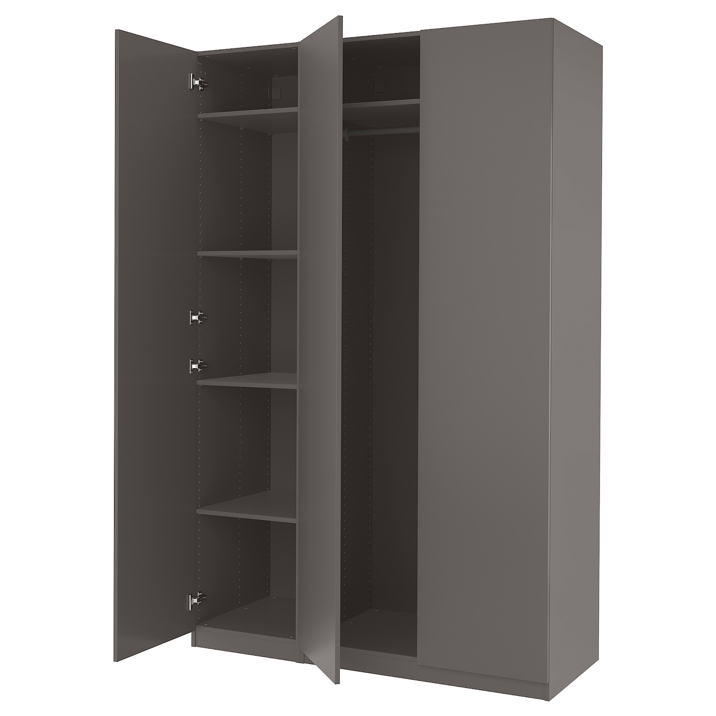 Платяной шкаф - IKEA PAX/FORSAND/ПАКС/ФОРСАНД ИКЕА,  150x60x236 см, темно-серый