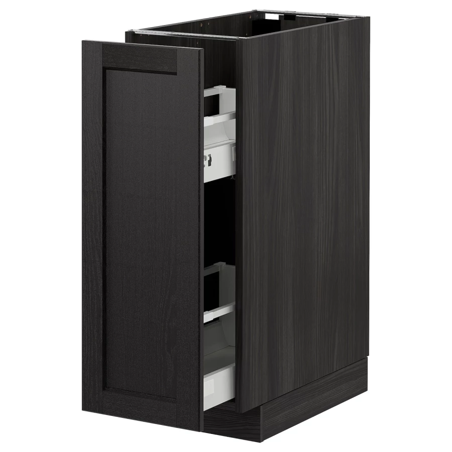Напольный шкаф - IKEA METOD, 88x62x30см, черный, МЕТОД ИКЕА (изображение №1)