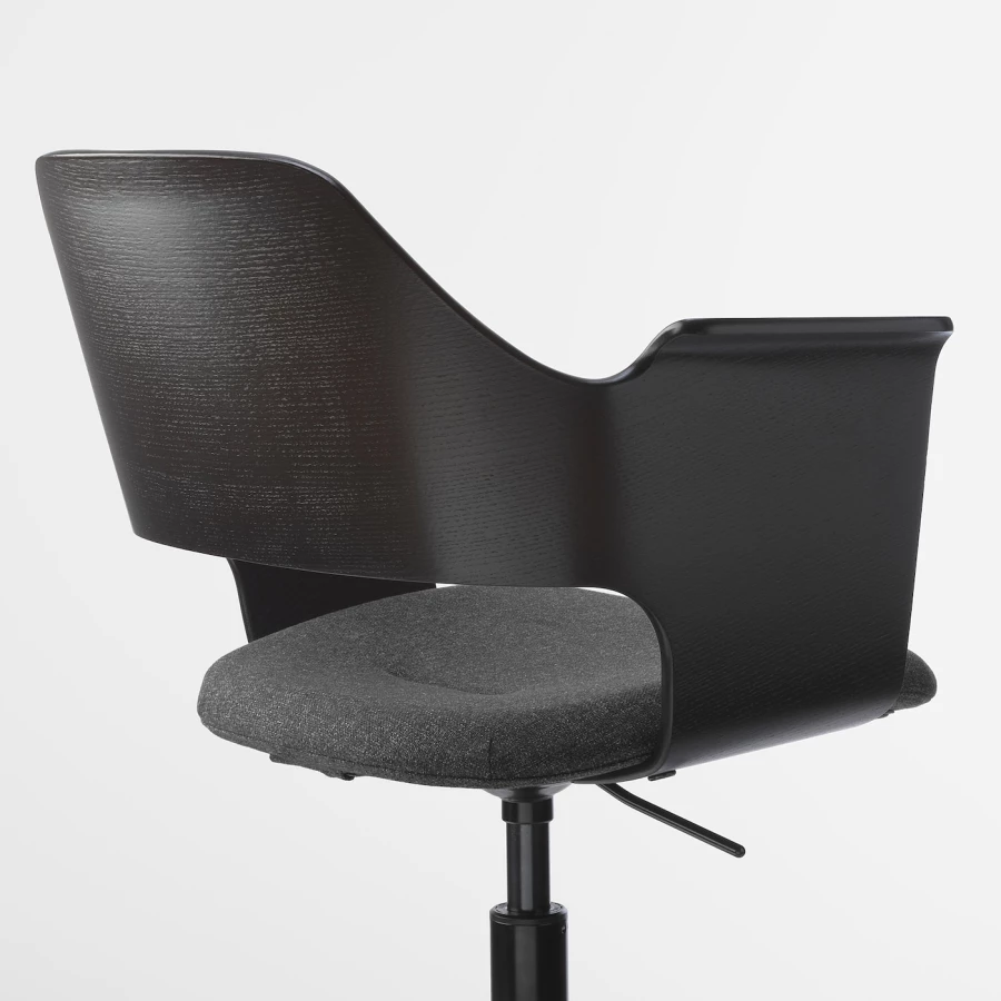 Конференц-стул на колесиках - IKEA FJÄLLBERGET/FJALLBERGET/ФЬЕЛЬБЕРГЕТ ИКЕА, 67х86х67 см, черный/темно-серый (изображение №3)