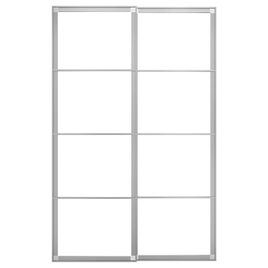 Каркас для раздвижных дверей - IKEA PAX/ПАКС ИКЕА, 150x236 см, алюминий (изображение №1)
