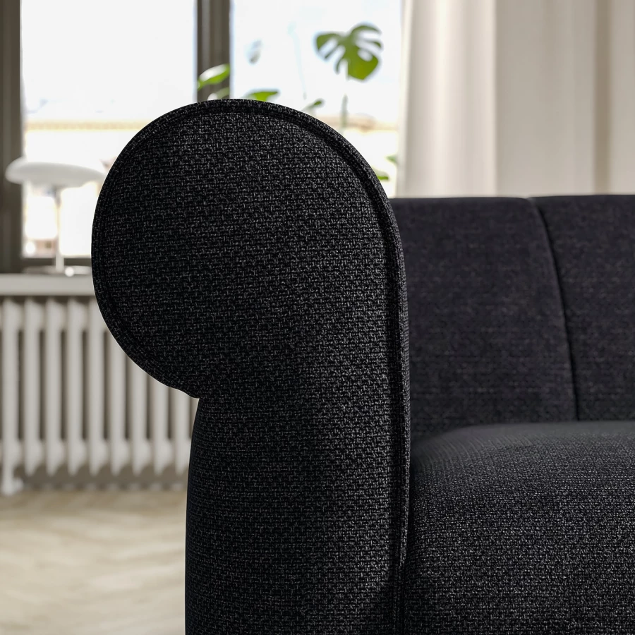 Кресло - IKEA VISKAFORS, 134х90х74 см, черный, ВИСКАФОРС ИКЕА (изображение №4)