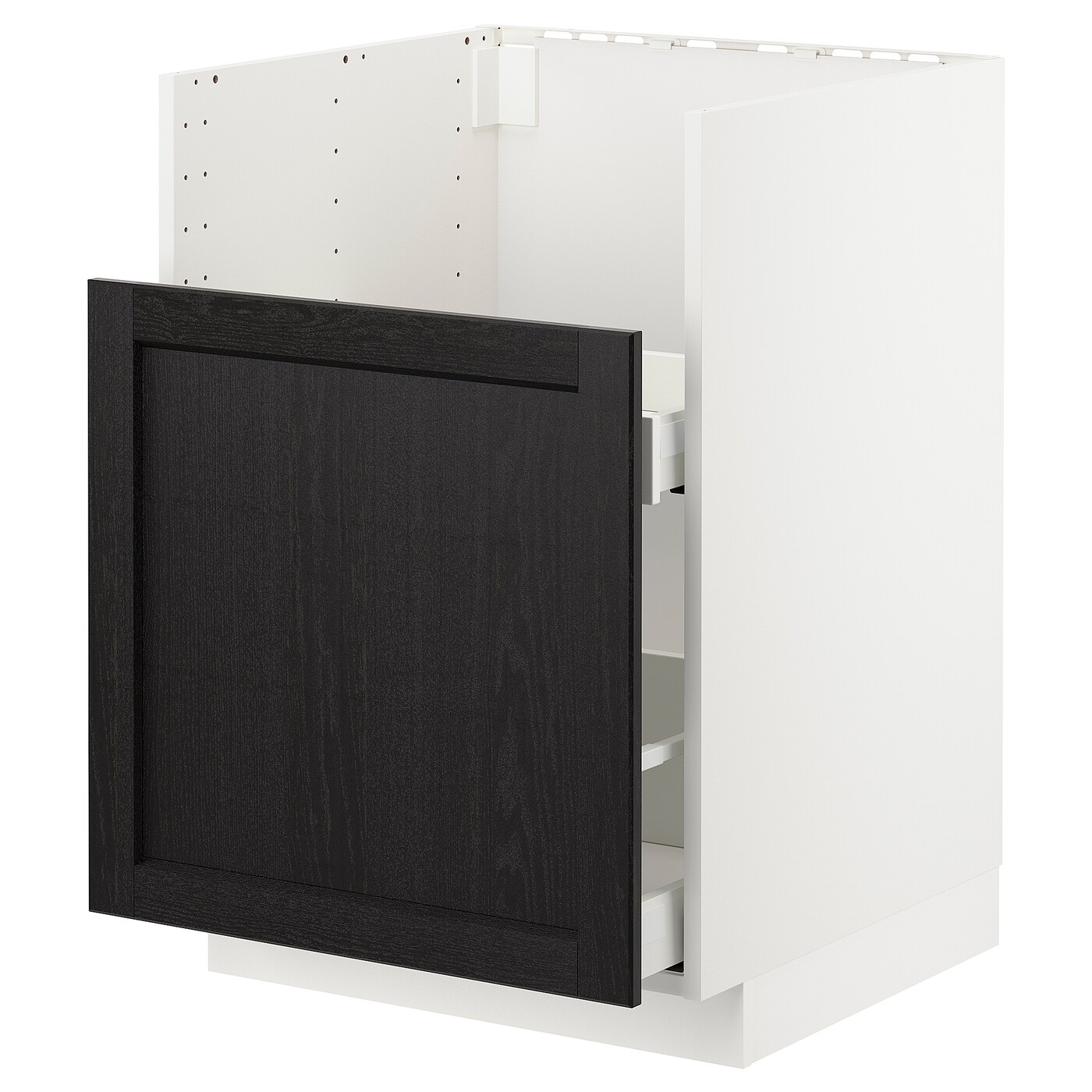 Напольный шкаф - METOD IKEA/ МЕТОД ИКЕА,  60х88 см, белый/черный