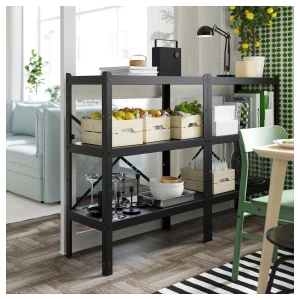 Второе фото. Столб - IKEA BROR, 110 см, черный, БРУР ИКЕА