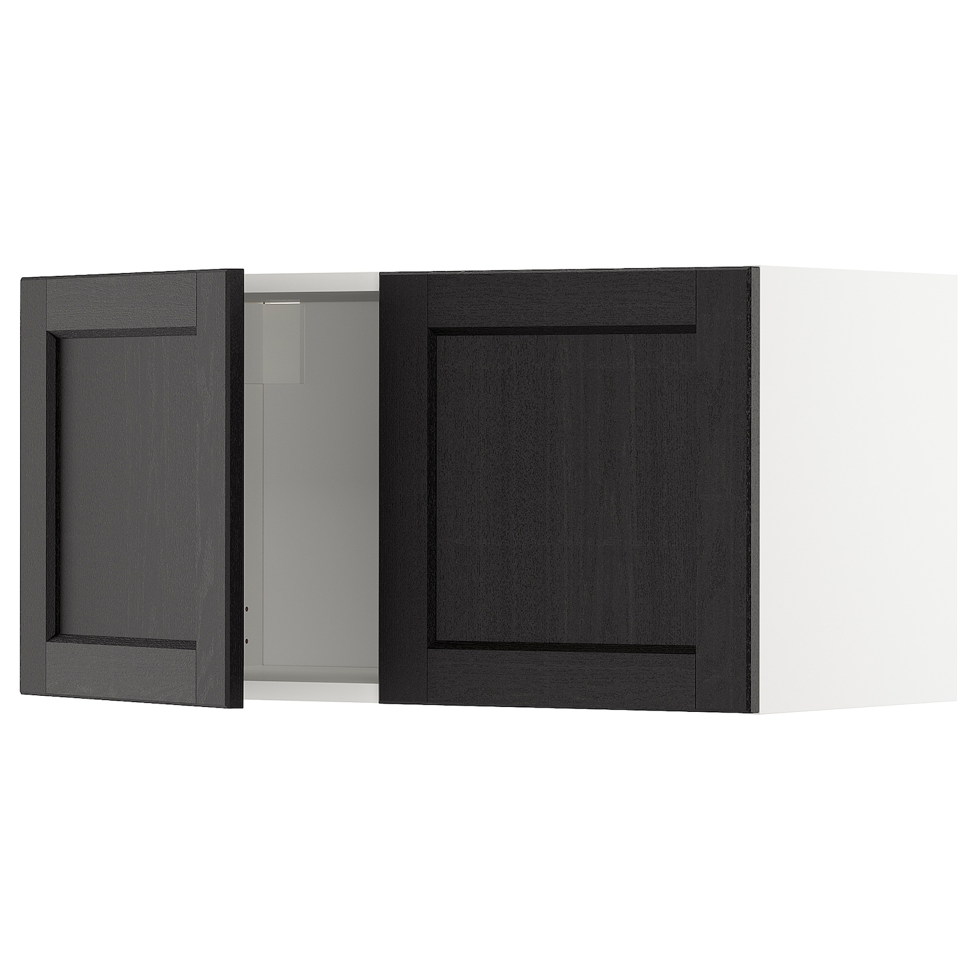 Навесной шкаф - METOD IKEA/ МЕТОД ИКЕА, 80х40 см, черный/белый