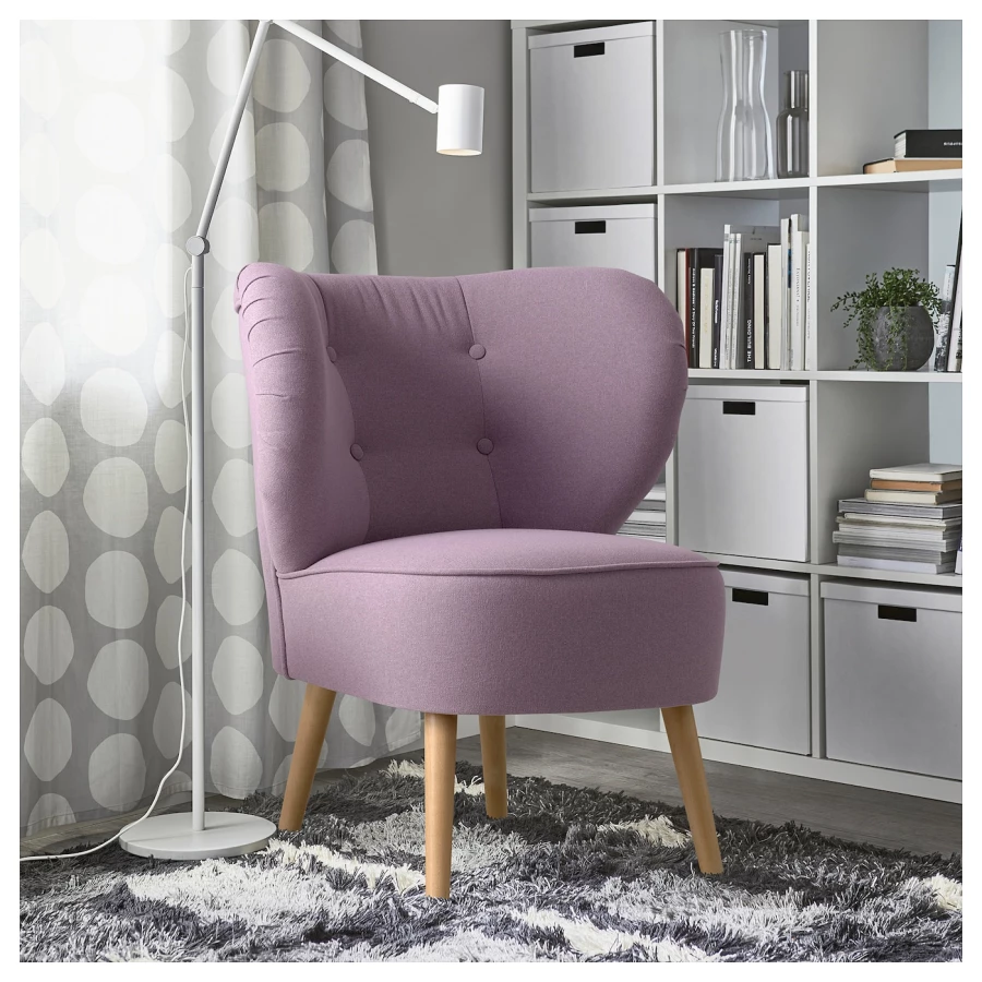 Кресло - IKEA GUBBO, 67х72х80 см, сиреневый, ГУББО ИКЕА (изображение №2)