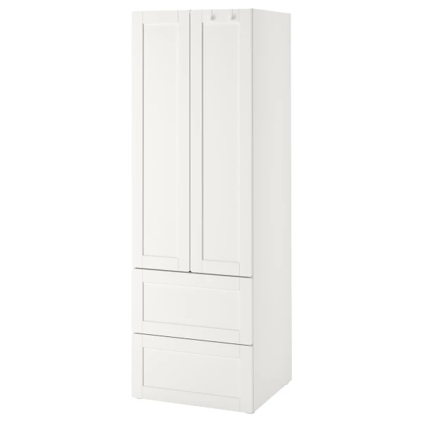 Шкаф - PLATSA/ SMÅSTAD / SMАSTAD  IKEA/ ПЛАТСА/СМОСТАД  ИКЕА, 60x57x181 см, белый